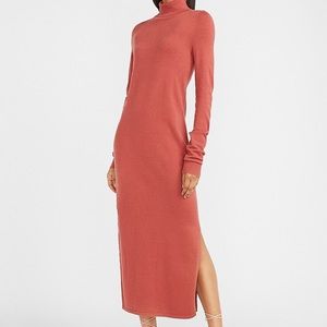 Express Maxi Sweater Dress, Turtleneck, Size Petite/Small, comes with Belt small